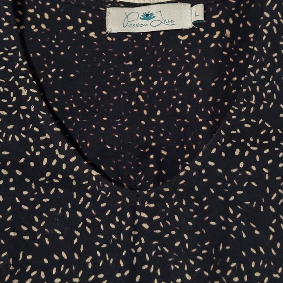 2 way beautiful tie dress- Navy blue with cream speckles- excellent condition - Picture 11 of 11